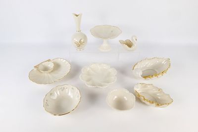 Group Lot of Lenox. Including Aegean Chip and Dip, Swan Dish, Rose Manor Bowl, Acanthus Bowls 