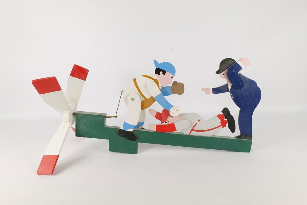Lot 241: Baseball Wooden Whirlygig