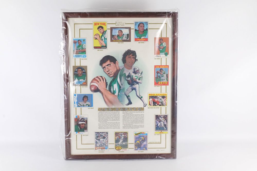 Lot 244: Joe Nameth Commemorative Framed Poster