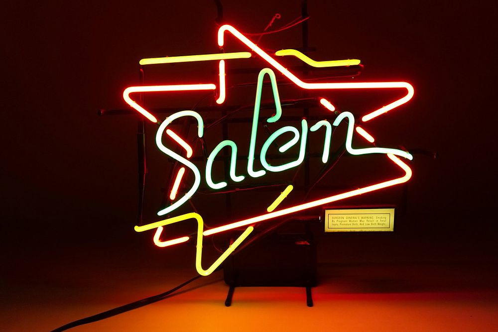 Lot 157: Vintage 1997 Salem Cigarette Neon Sign