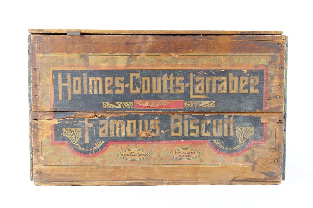 Lot 170: Antique Holmes-Coutts-Larrabee Biscuit Crate