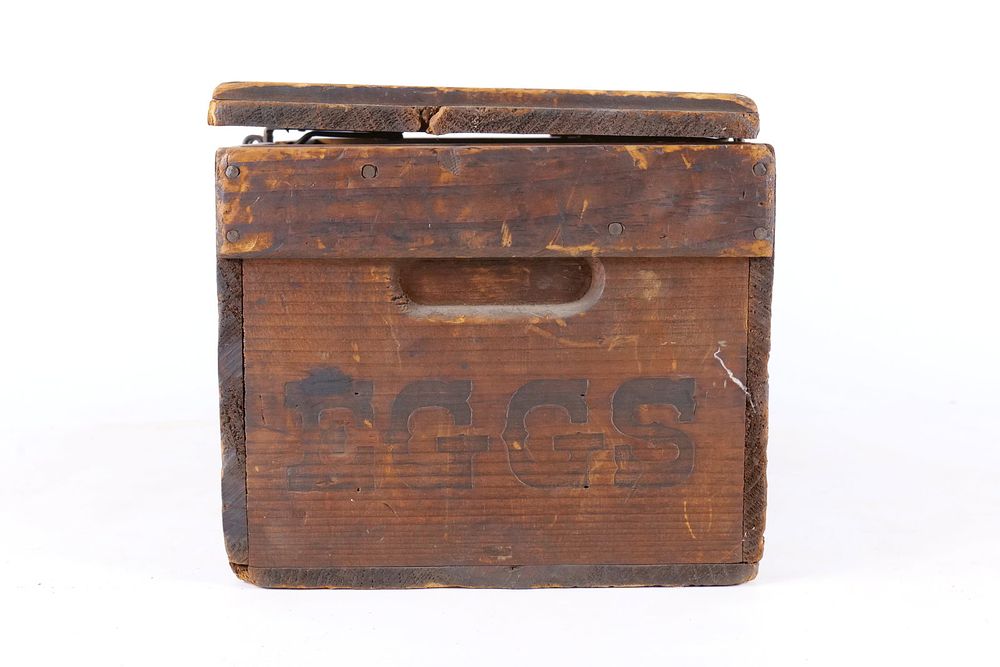 Lot 176: Vintage Surety Cushion Wooden Egg Case