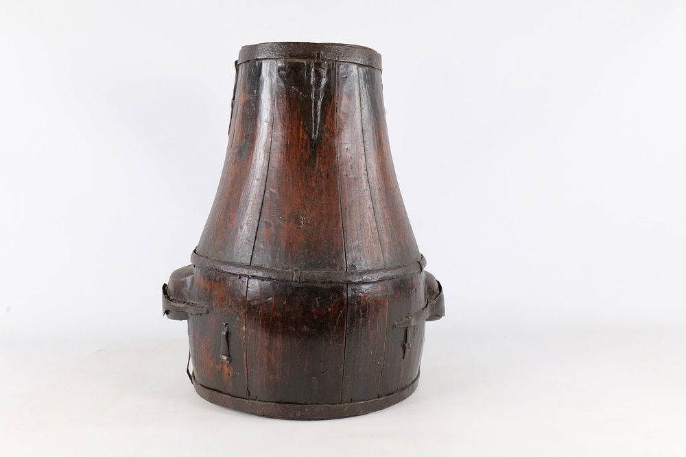 Lot 184: Antique Wooden Stave Constructed Well Bucket