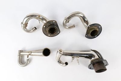 Lot of Antique Phonograph Tone Arms. The Chrome/Nickel plating shows varying degrees of 