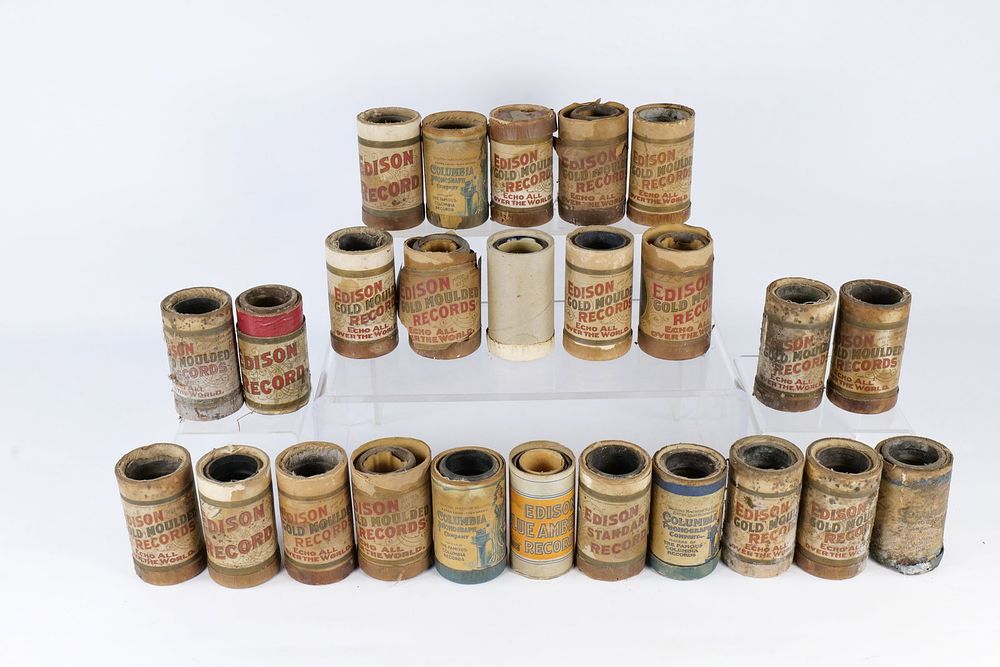 Lot 272: Lot of 25 Antique Phonograph Cylinders