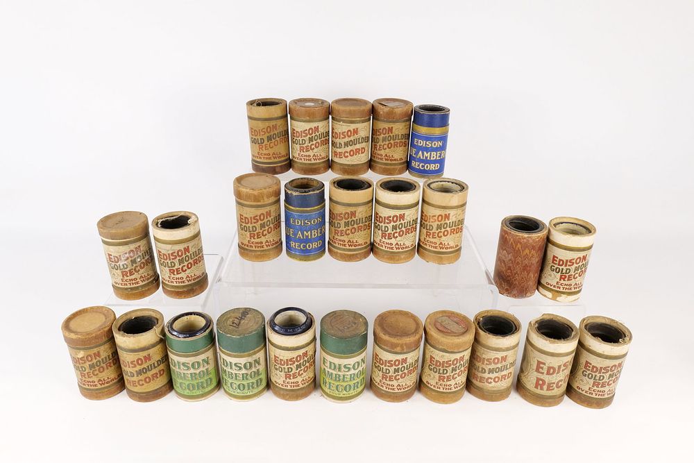 Lot 274: Lot of 25 Antique Edison Phonograph Cylinder Records