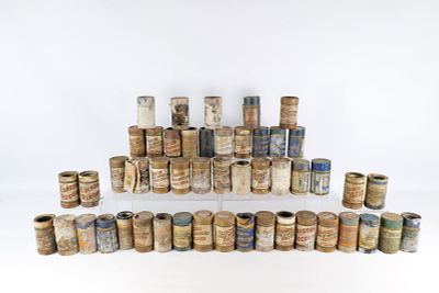 Antique Lot of 50 Phonograph Cylinder Records. Including Edison Blue Amberol, Edison Gold 
