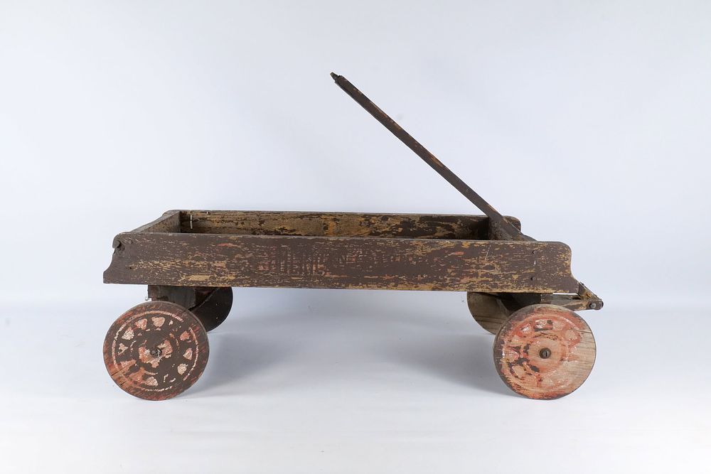 Lot 294: Antique South Bend "American Coaster" Wooden Wagon