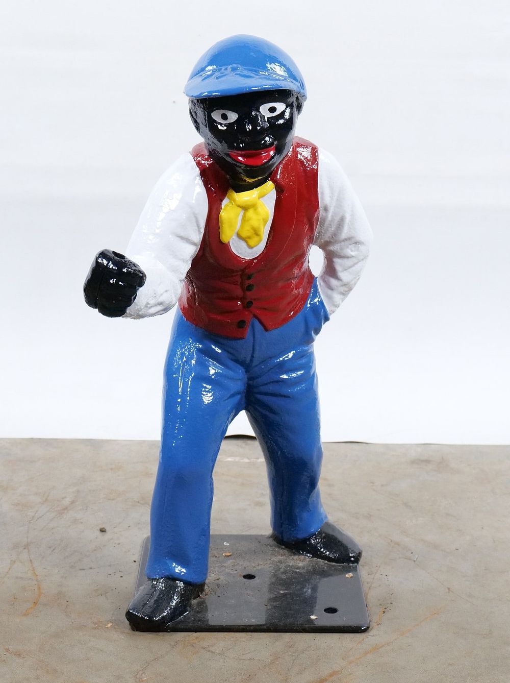 Lot 327: Vintage Cast Aluminum "Jocko" Style Lawn Statue