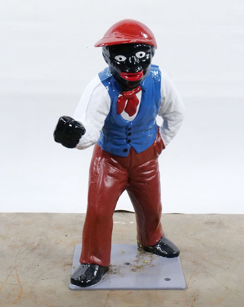 Lot 328: Vintage "Jocko" Style Lawn Statue - Aluminum