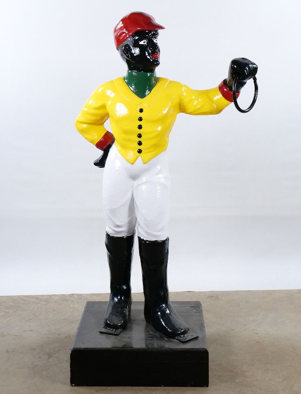 Lot 329: Vintage "Jocko" Style Oversized Lawn Statue - Cast Metal