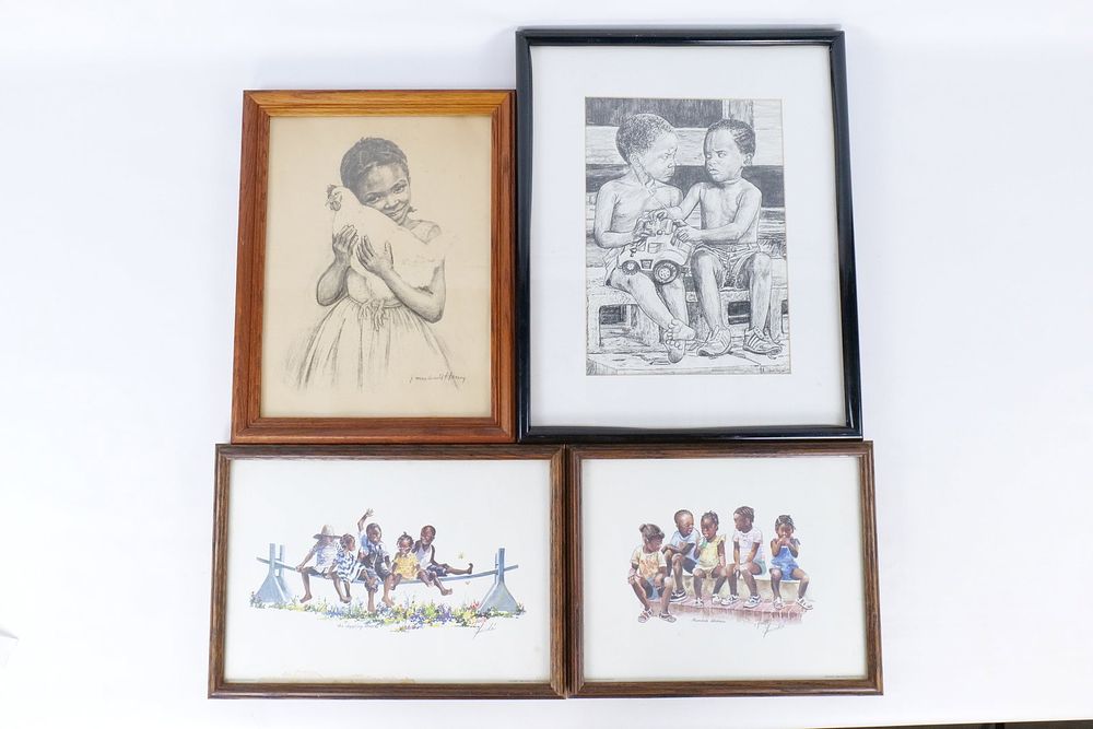 Lot 335: Vintage Collection of 4 Framed Prints