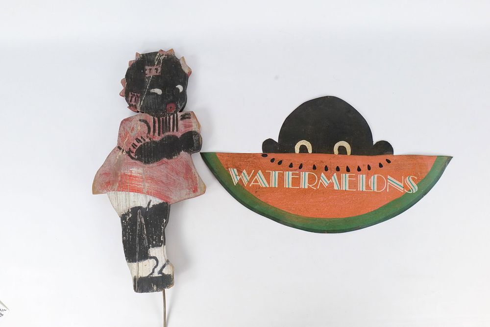 Lot 348: Vintage Hand Painted Folk Art Signs - Black Americana