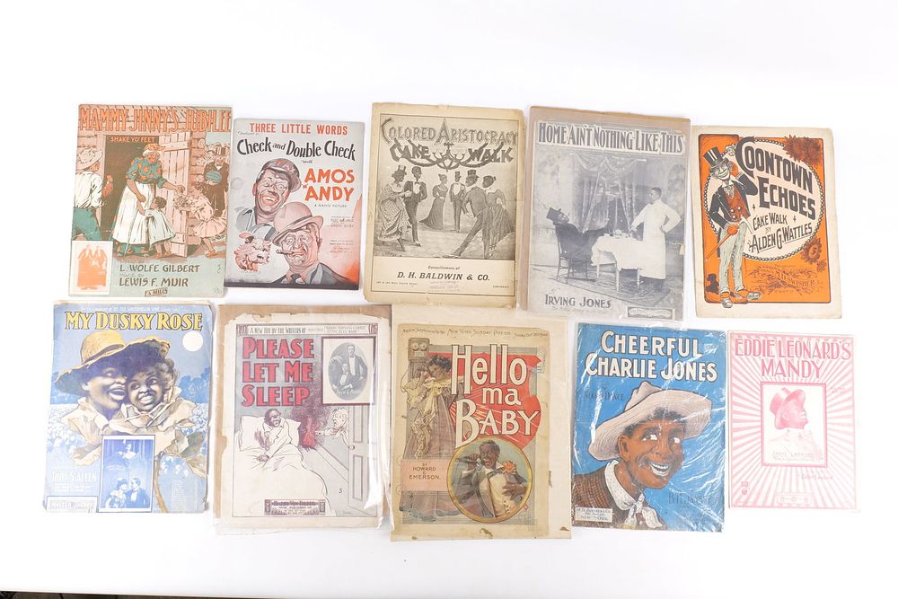 Lot 353: Collection of Antique Black Americana Sheet Music