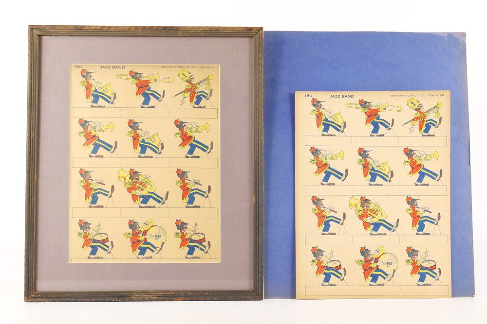Lot 355: Vintage Uncut "Jazz Band" Paper Toy Sheets
