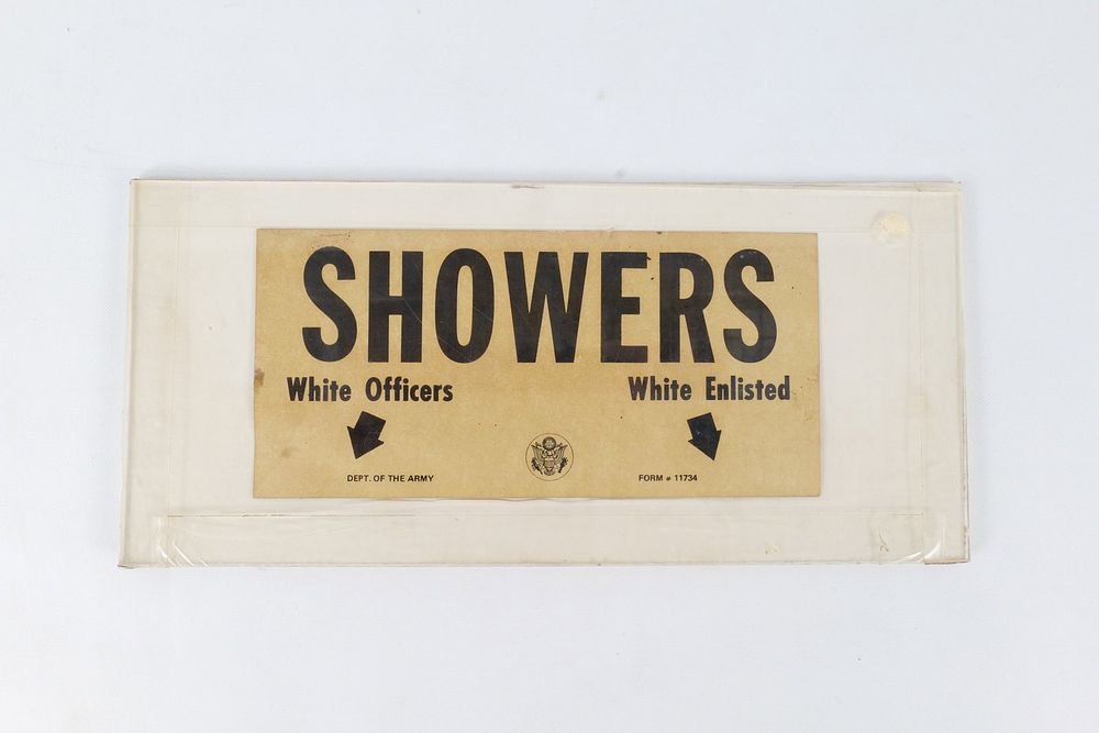 Lot 357: Vintage WWII Era US Army Segregation Sign