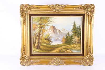Oil on Canvas by Groodman - Fall Landscape Scene. Oil on Canvas by Groodman. Depicting a Fall 
