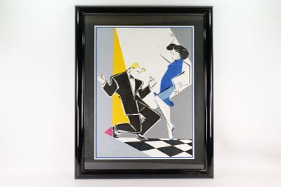 "Tango in Blue" Limited Edition Pop Art Lithograph. Number 16/150. Signed and Numbered. Has 