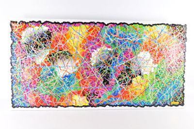 Ruffino Lubis NYC Original Mixed Media Textured Painting - Abstract. Ruffino Lubis NYC Original 