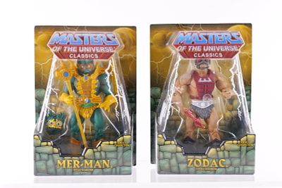 Lot of 2 Masters of the Universe Classics Action Figures. MOTU. Including Zodac and Mer-Man. 