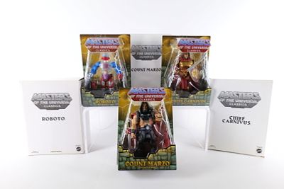 Lot of 3 Masters of the Universe Classics Action Figures. MOTU. Including Count Marzo, Chief 