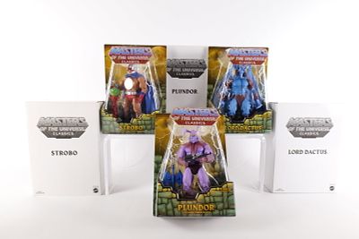 Lot of 3 Masters of the Universe Classics Action Figures. MOTU. Including Plundor, Lord Dactus 