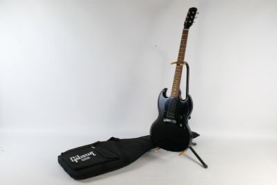2011 Gibson USA SG Melody Maker - Satin Black Ebony with Original Gig Bag. Serial Number: 