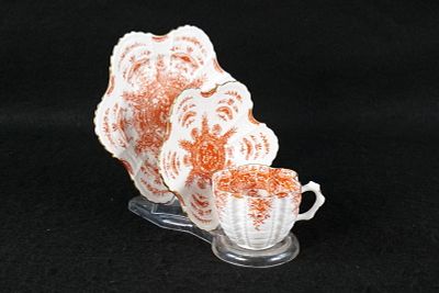 Antique 1890 Wileman & Co. "Paradise" Teacup Trio - Pre Shelley. Circa 1890-1891. #4317. Daisy 