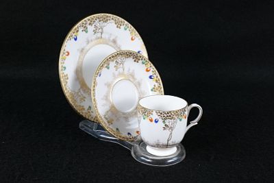 Vintage Shelley Art Deco Tea Trio - Lanterns. Vintage Shelley Art Deco Tea Trio - "Chinese 