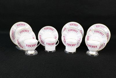 Lot of Shelley Blenheim Pattern Tea Items. Including 3 Trios - Cambridge and Avon Shaped Cups. 