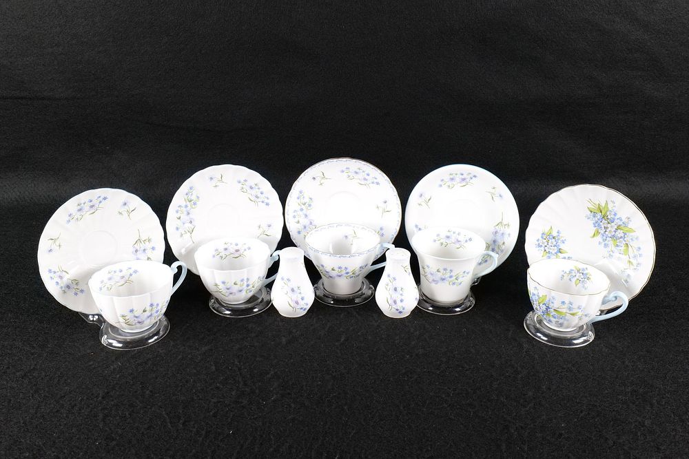 Lot 247: Lot of Shelley "Blue Rock" China Pieces