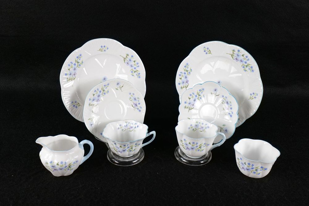 Lot 248: Lot of Shelley "Blue Rock" Bone China Pieces