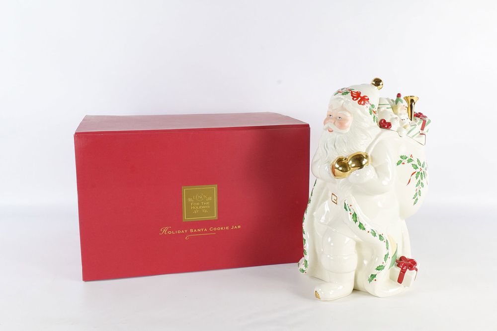 Lot 156: Lenox Holiday Santa Cookie Jar
