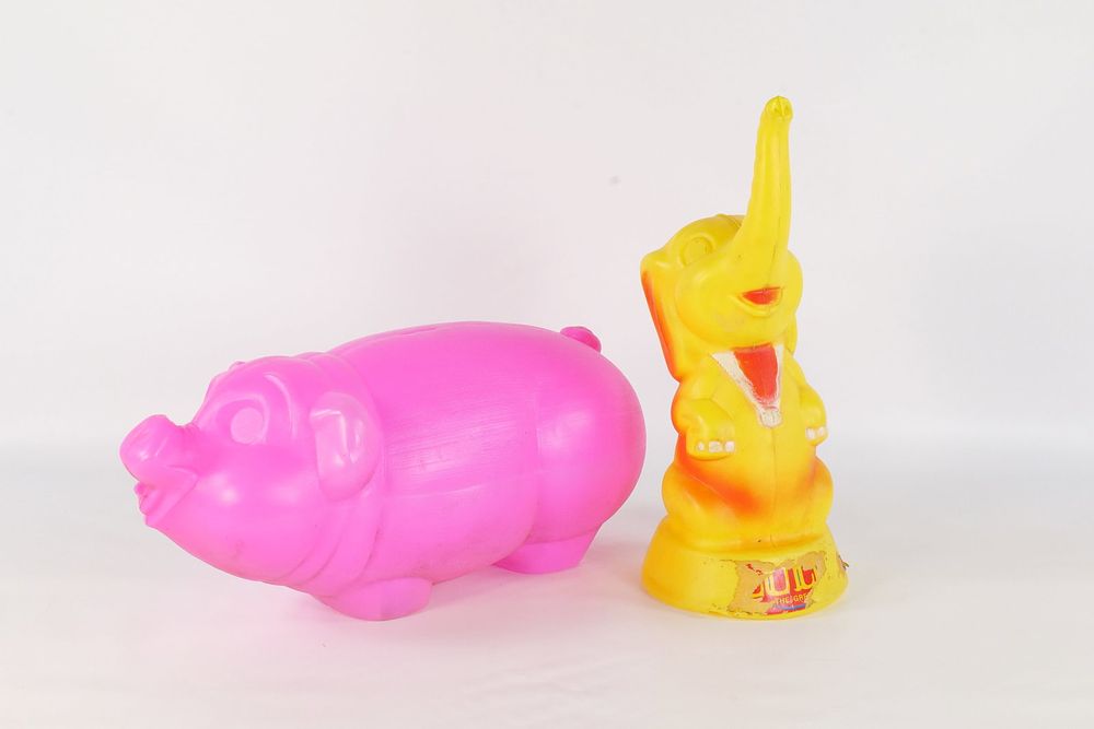 Lot 182: Lot of 2 Oversized Plastic Banks