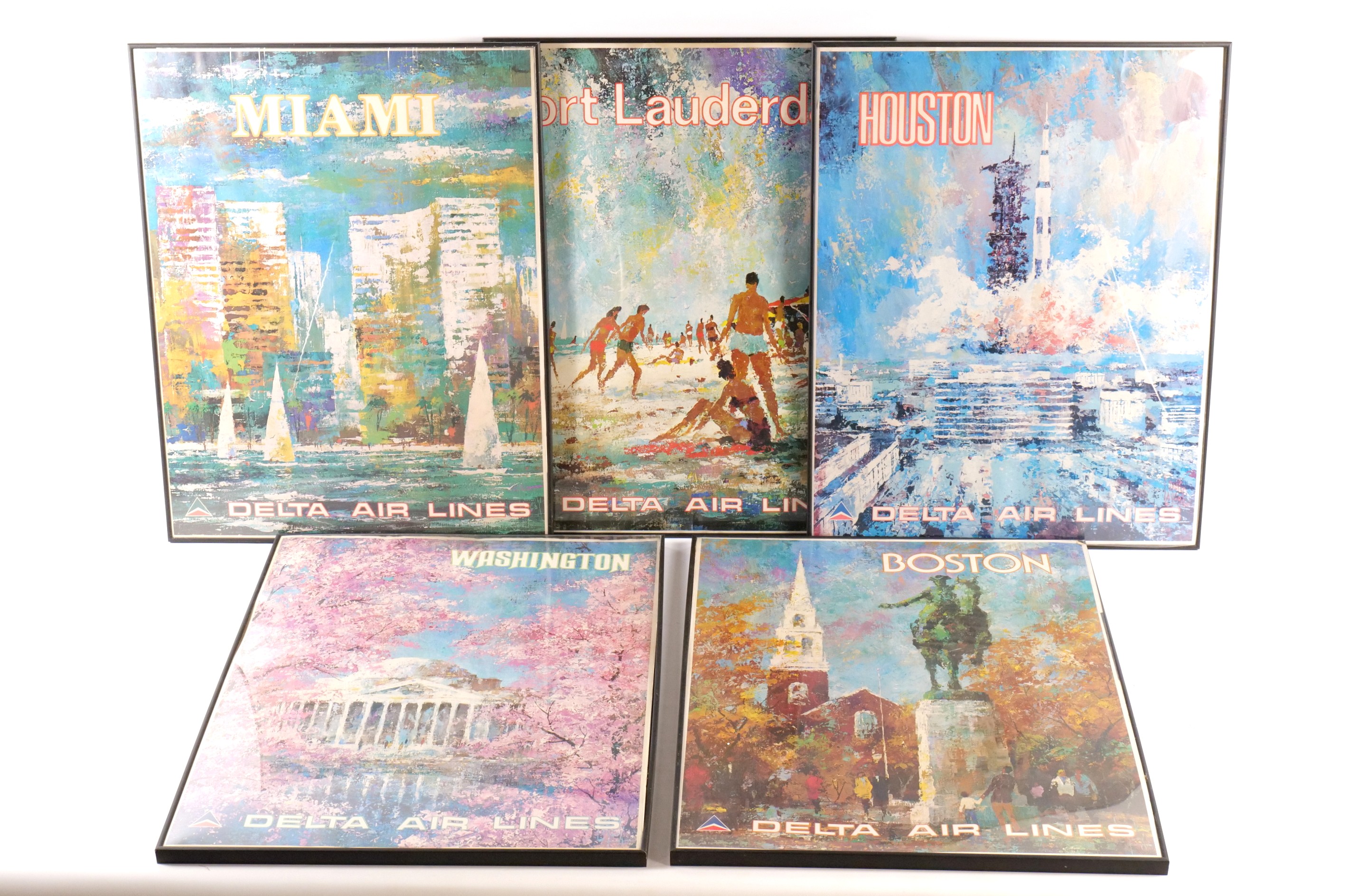 Lot of 5 Delta Airlines Posters