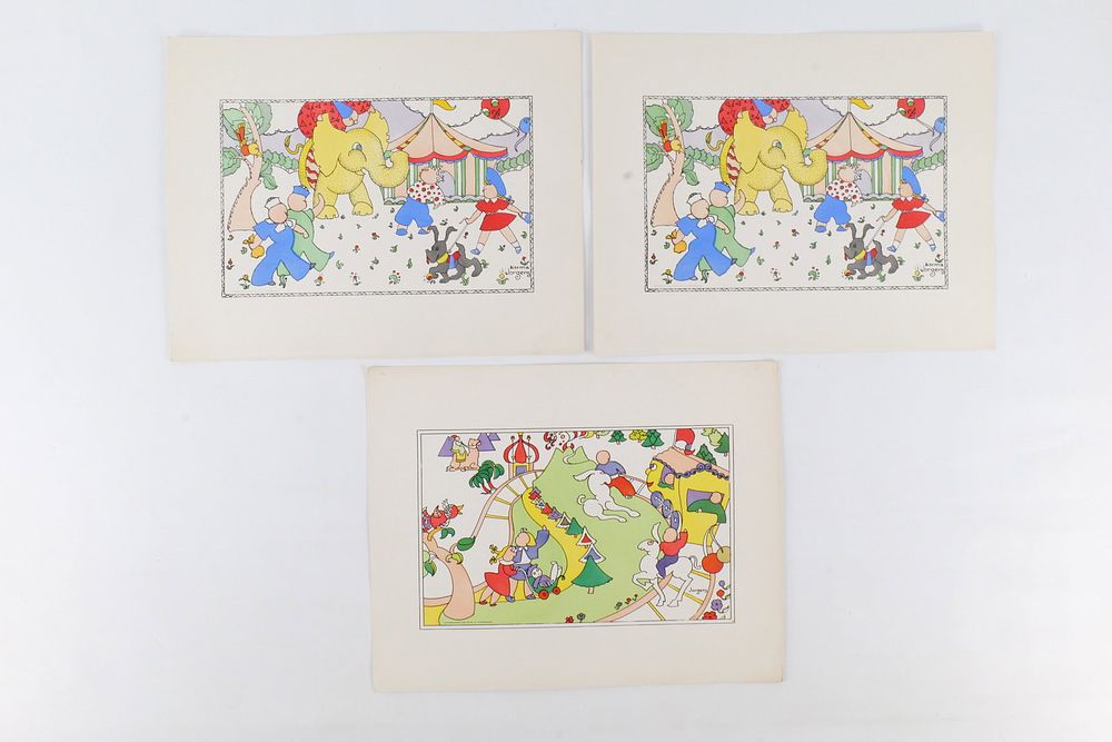 Lot 151: 1939 World's Fair Children's World Lithographs by Macy's - Lot of 3