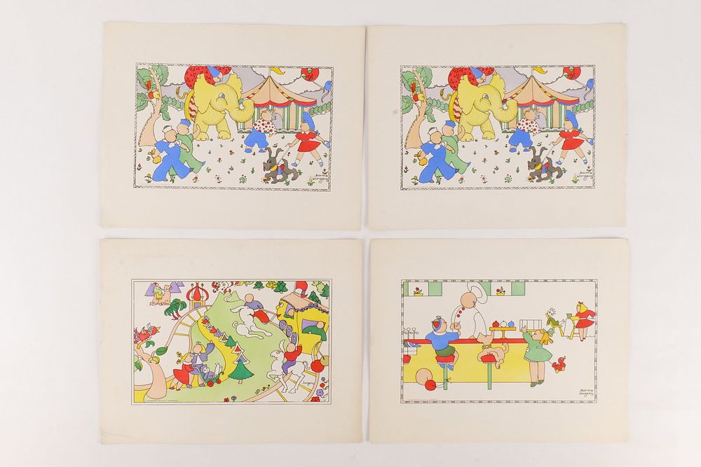 Lot 153: 1939 World's Fair Children's World Lithographs by Macy's - Lot of 4