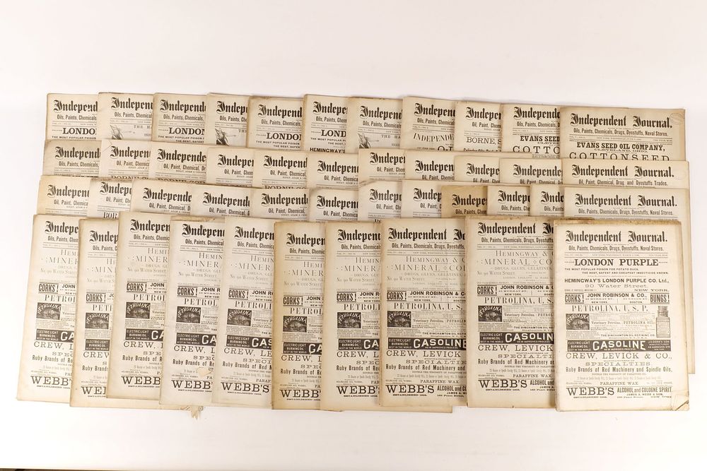Lot 157: Large Lot of 1884-1886 Independent Journals