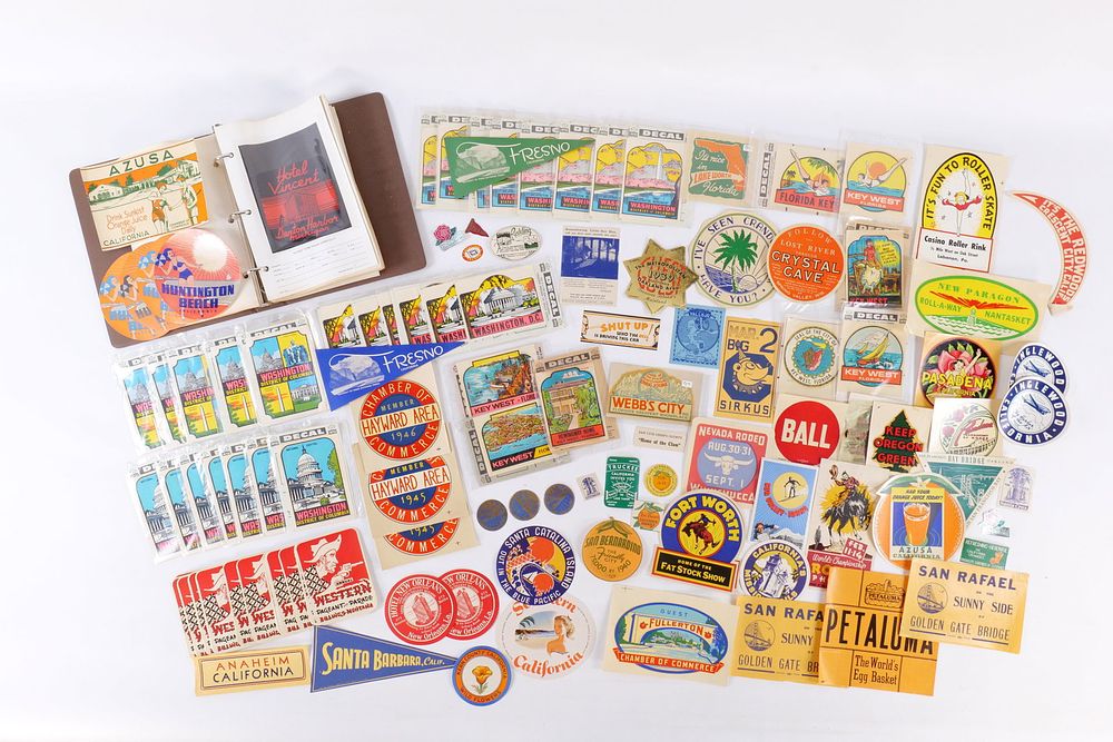 Lot 162: Lot of Vintage Travel Labels and Stickers