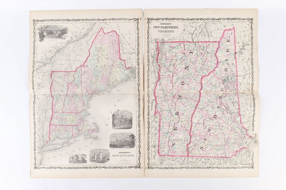 Lot 178: Lot of 2 Johnson's Maps