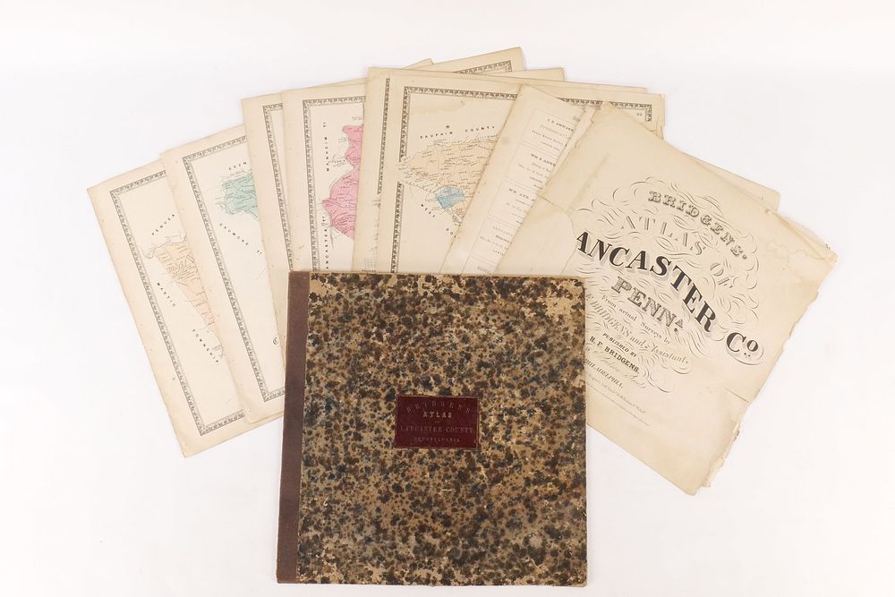 Lot 180: Bridgen's Atlas of Lancaster Co. PA 1864