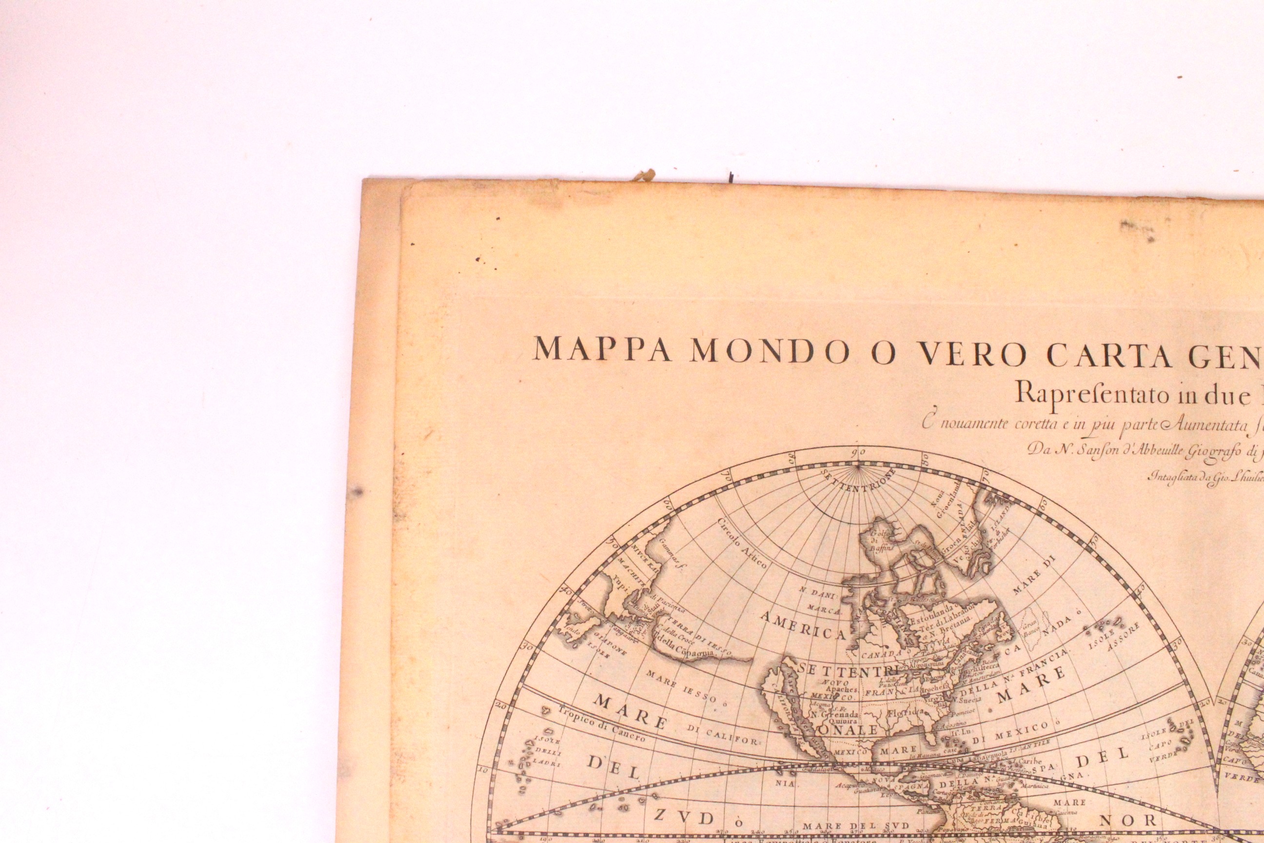 Mappa Mondo O Vero Carta Generale Del Globo Terestre