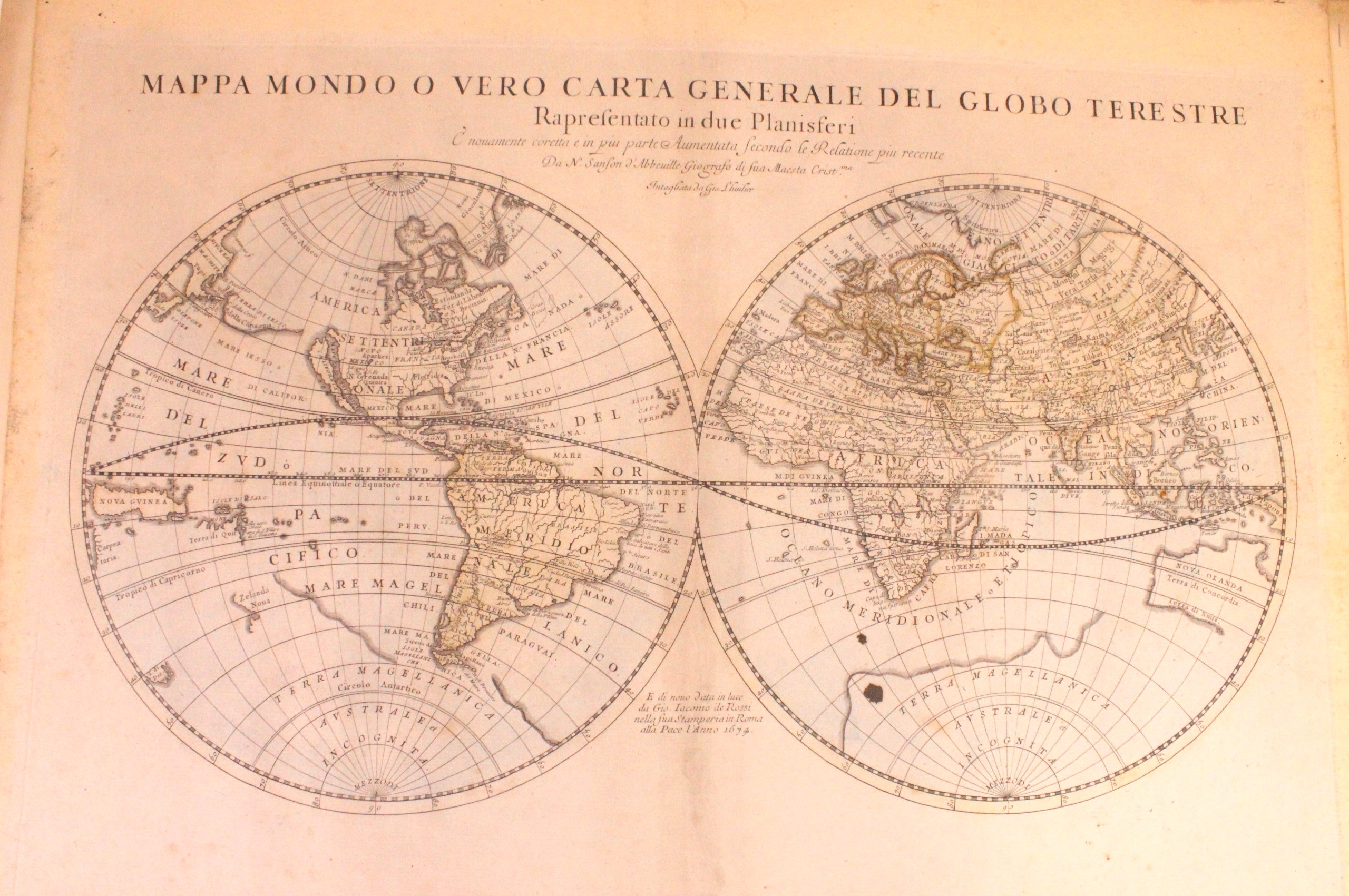 Mappa Mondo O Vero Carta Generale Del Globo Terestre