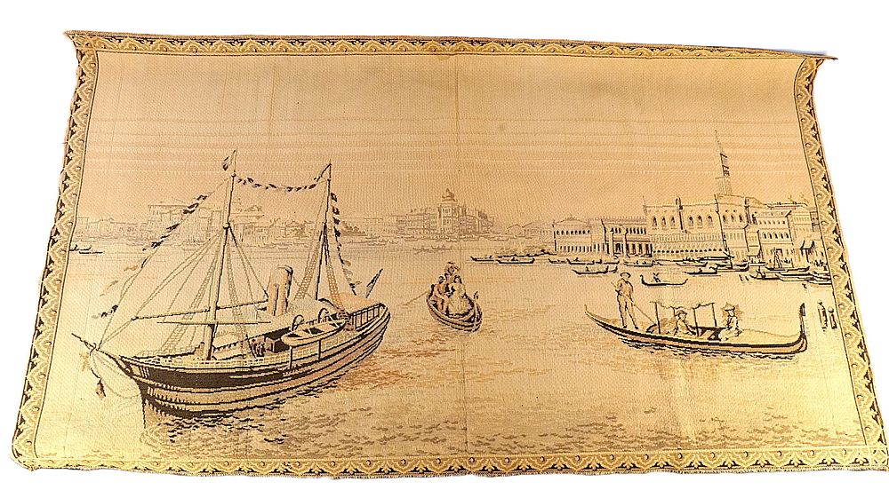 Lot 193: 1893 World's Fair Columbian Expo Woven Tapestry