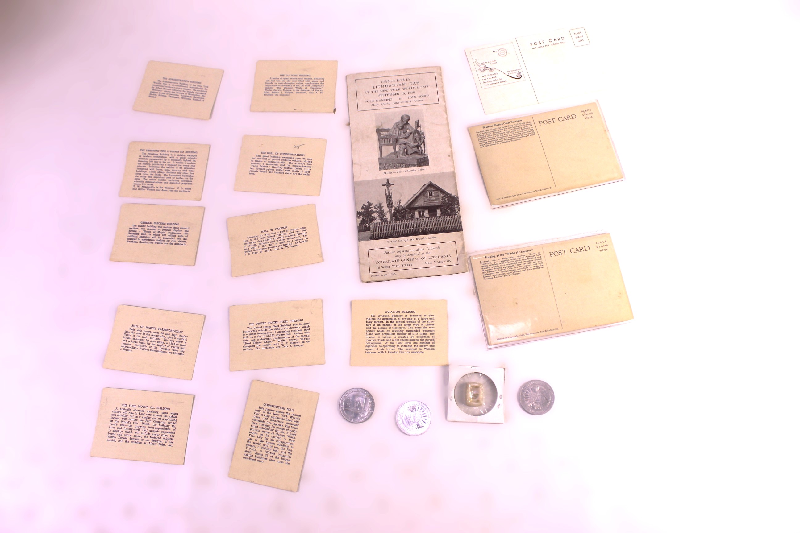 Lot of 1939-40 New York World's Fair Items