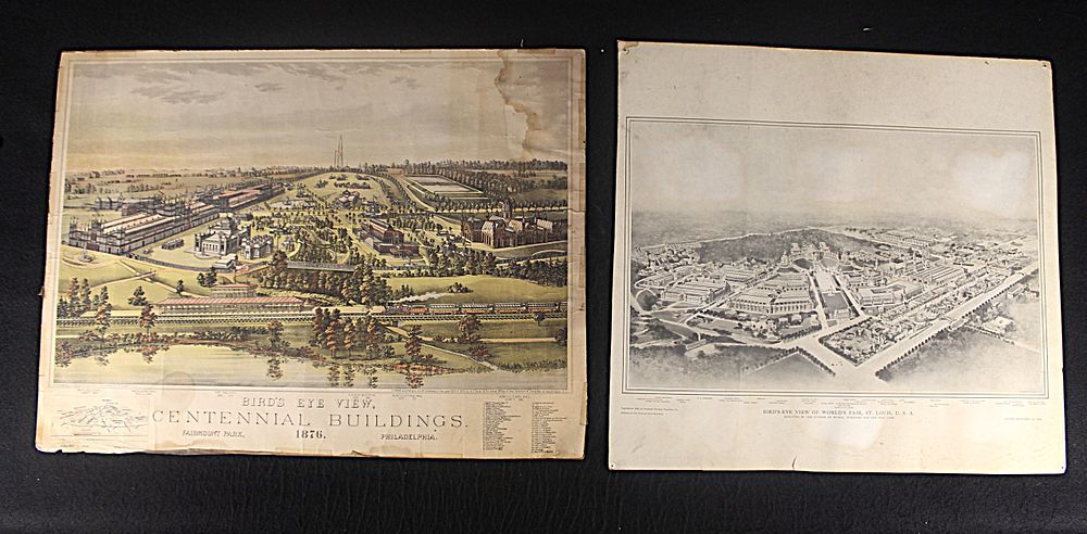 Lot 198: Lot of 2 Bird's Eye View Exhibition/World's Fair Prints