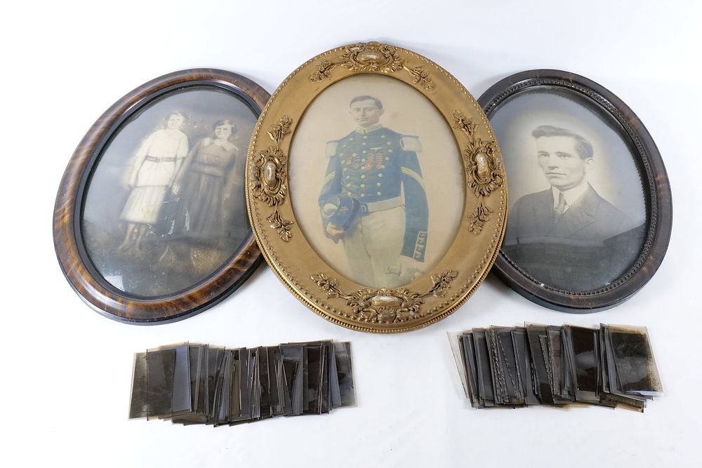 Lot 242: Lot of 3 Photographs in Oval Frames
