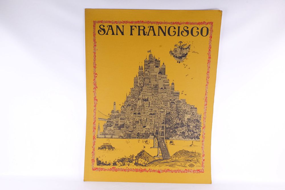 Lot 249: 1968 David Schiller Pop Art Topography Map of San Francisco