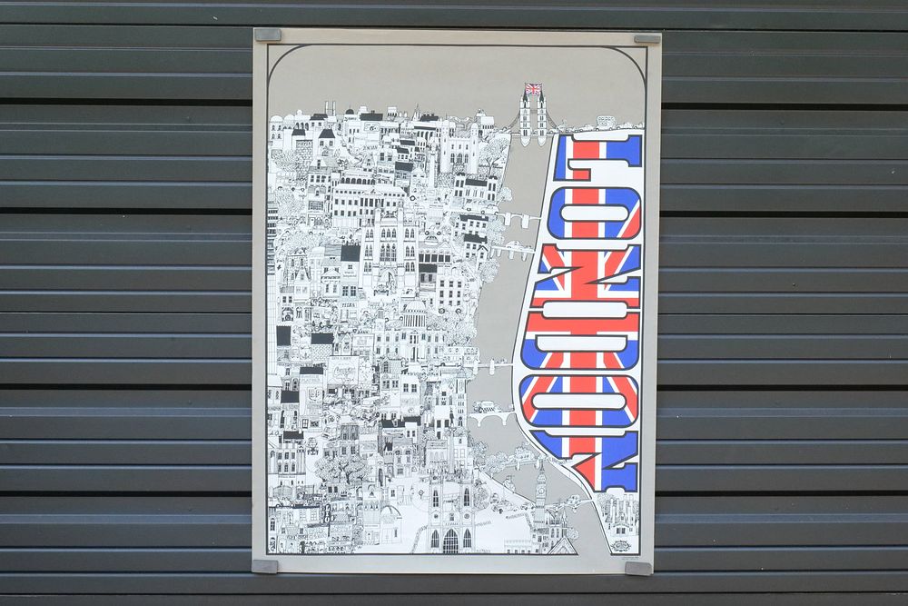 Lot 253: 1968 David Schiller Pop Art Topography Map Art of London