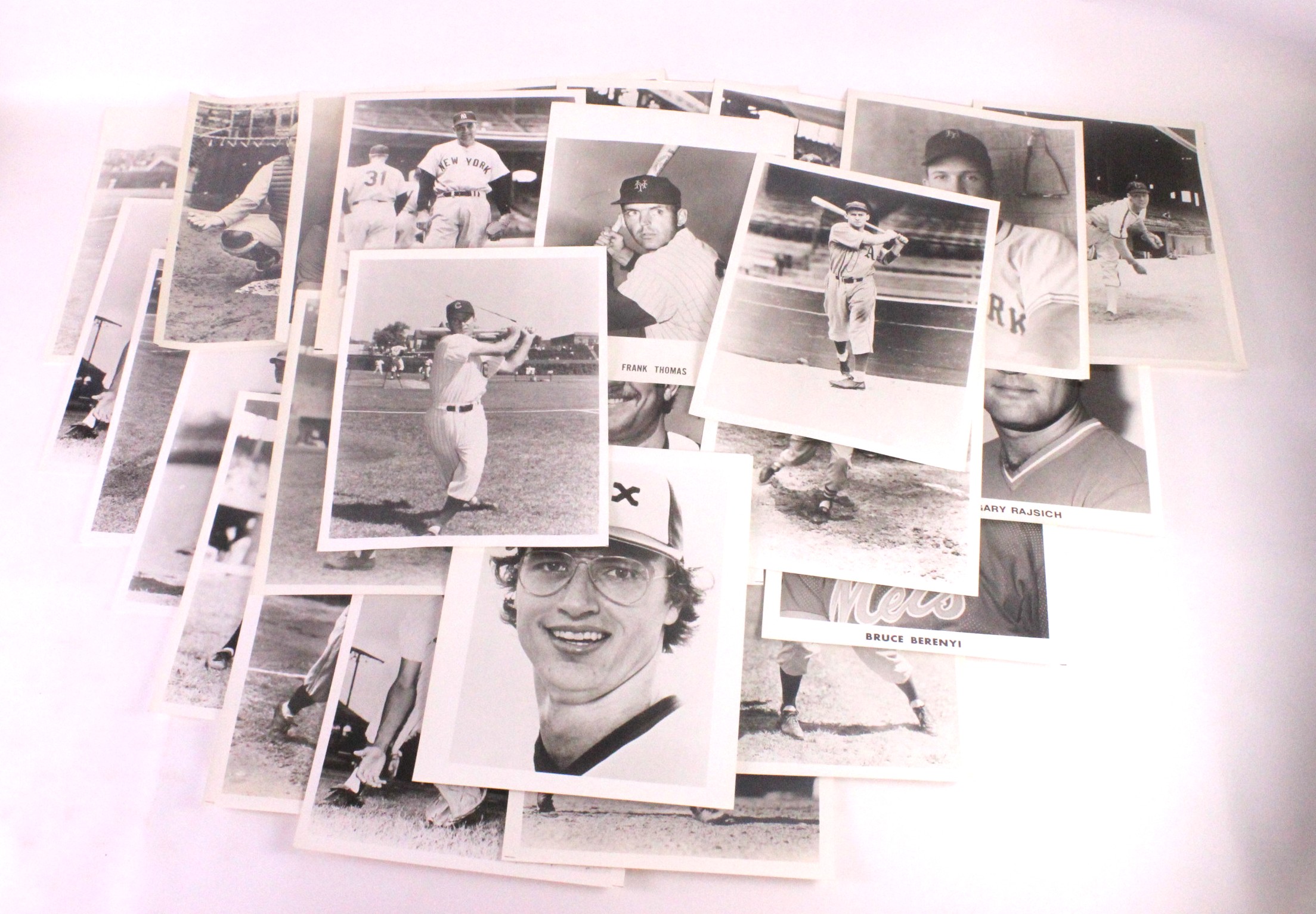 Lot of 26 Original Baseball Player Photographs by Gustavo Parras